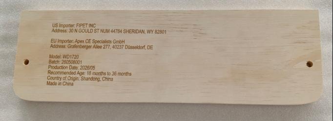 Model number label location on the underside of the Woodure step stool